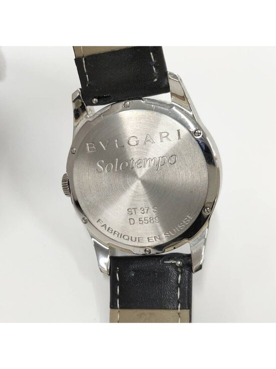 Bvlgari Watch Solo Tempo SS Leather External Quartz Silver Dial main image 6